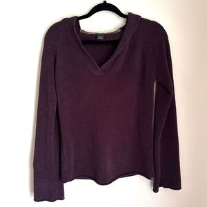 PrAna Purple Cozy Bell Sleeve Pullover Hoodie Shirt Size Medium